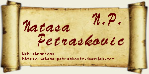 Nataša Petrašković vizit kartica